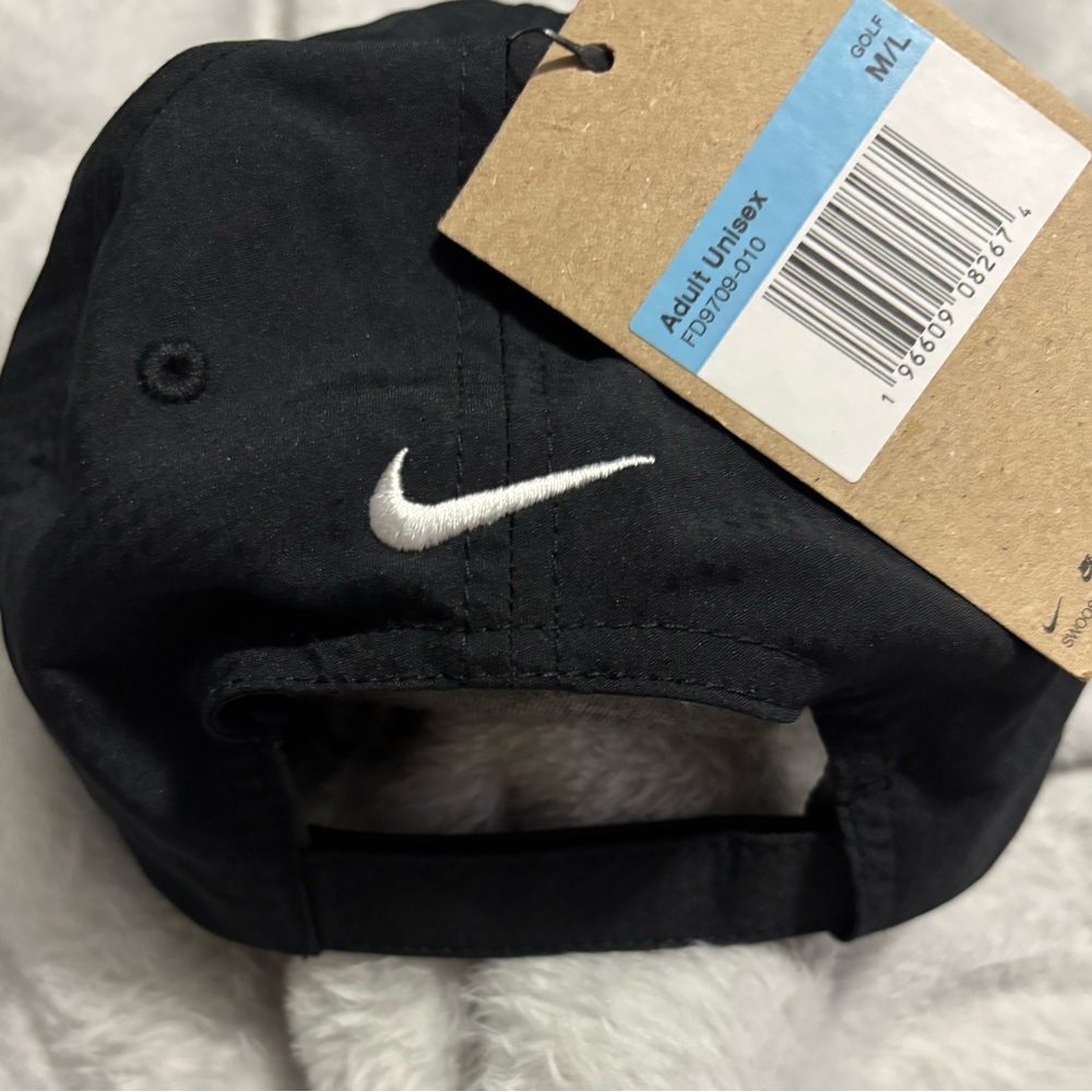 Nike Fireball Whisky Black Cap with White Swoosh - Picture 3 of 3
